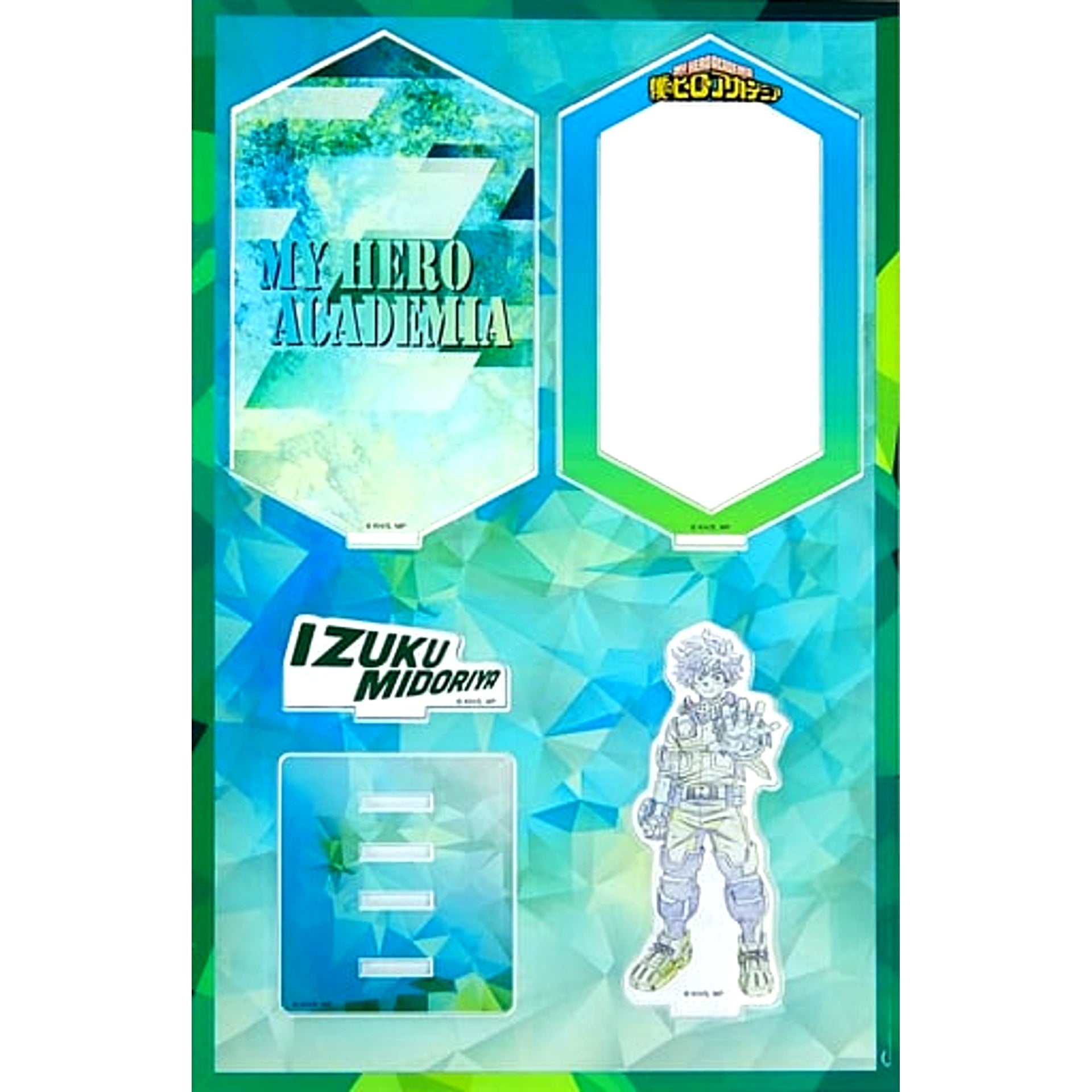 Izuku Midoriya Line Art Ver. Diorama Acrylic Stand Grab Victory With Those Hands! My Hero Academia Hero Plaza Limited [USED]