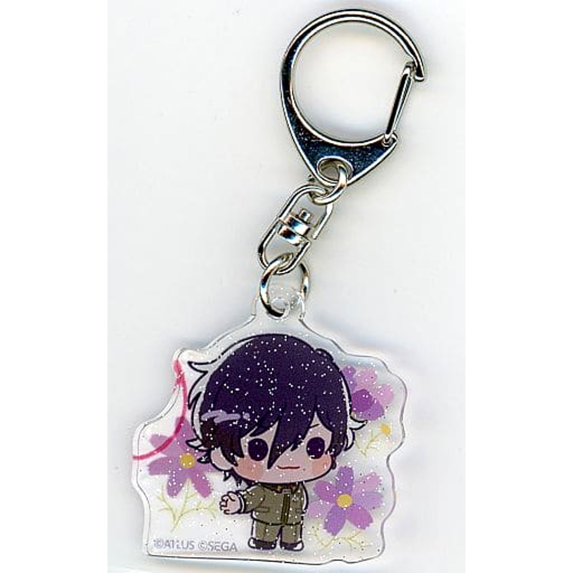 Revelations: Persona Protagonist 25th Anniversary Acrylic Keychain with Glitter Persona 25th Anniversary Pop-Up Shop in Marui Exclusive Keychains [USED]
