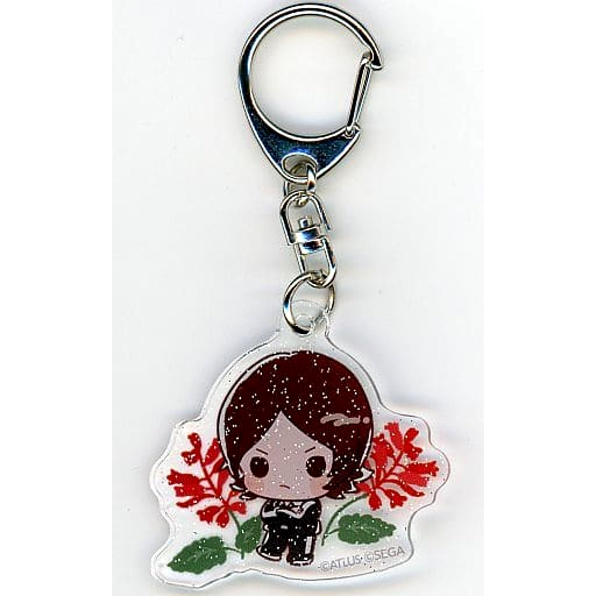 Persona 2: Innocent Sin Protagonist 25th Anniversary Acrylic Keychain with Glitter Persona 25th Anniversary Pop-Up Shop in Marui Exclusive Keychains [USED]