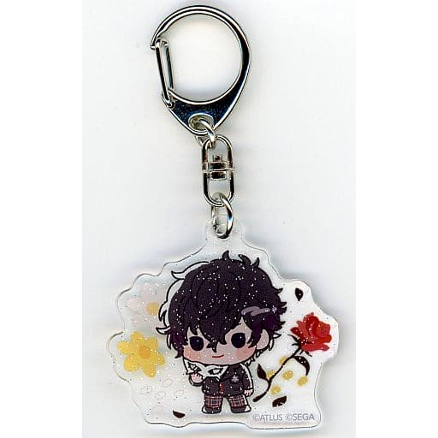 Persona 5 Protagonist 25th Anniversary Acrylic Keychain with Glitter Persona 25th Anniversary Pop-Up Shop in Marui Exclusive Keychains [USED]