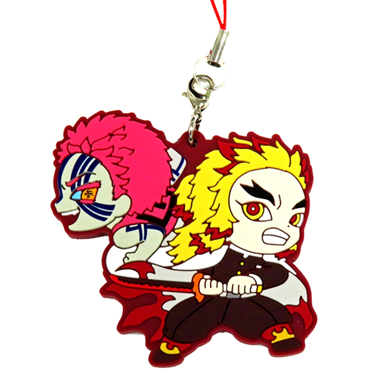 Kyojuro Rengoku & Akaza Demon Slayer: Kimetsu no Yaiba Metsu! Capsule Rubber Mascot 11 [USED]