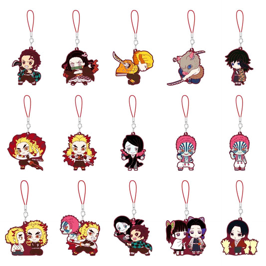 Set of 15 Demon Slayer: Kimetsu no Yaiba Metsu! Capsule Rubber Mascot 11 [USED]