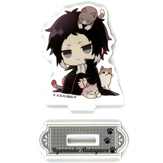 Ryunosuke Akutagawa D-4 Prize Mini Bungo Stray Dogs Covered in Cats Collection Rakuten Collection Acrylic Stand Figure [USED]