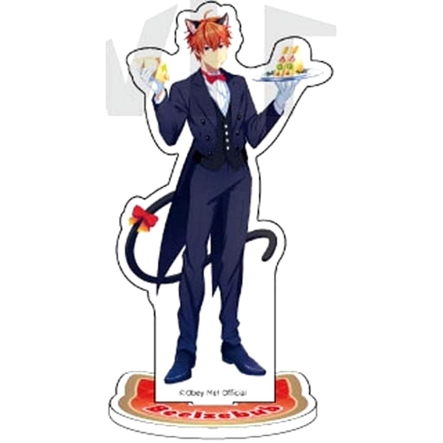 Obey Me! x mixx garden Beelzebub Trading Acrylic Stand Black Cat Butler Cafe Acrylic Stands [USED]