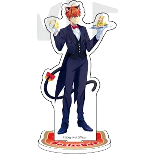 Obey Me! x mixx garden Beelzebub Trading Acrylic Stand Black Cat Butler Cafe Acrylic Stands [USED]