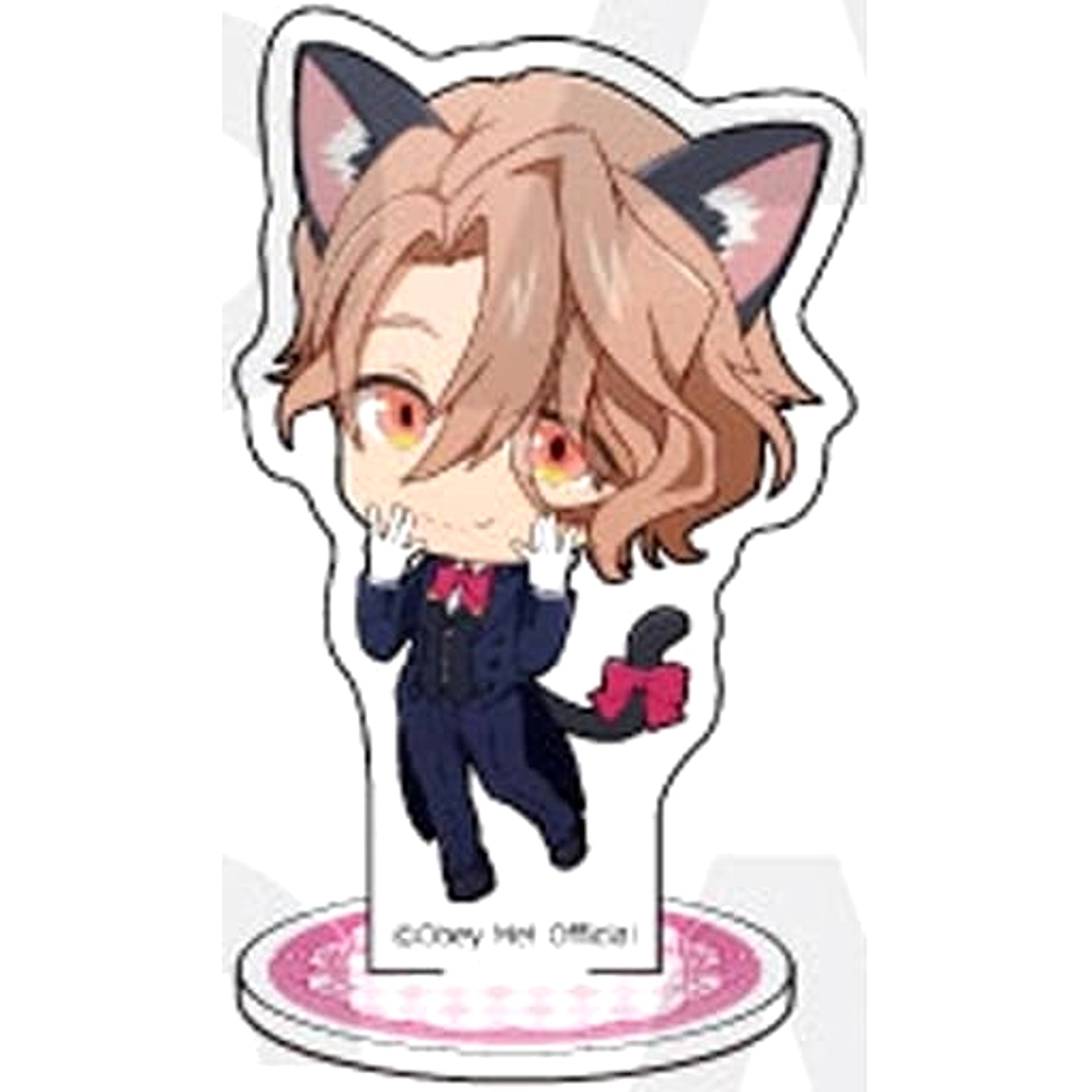 Obey Me! x mixx garden Asmodeus Trading Mini Character Acrylic Stand Black Cat Butler Cafe Acrylic Stands [USED]