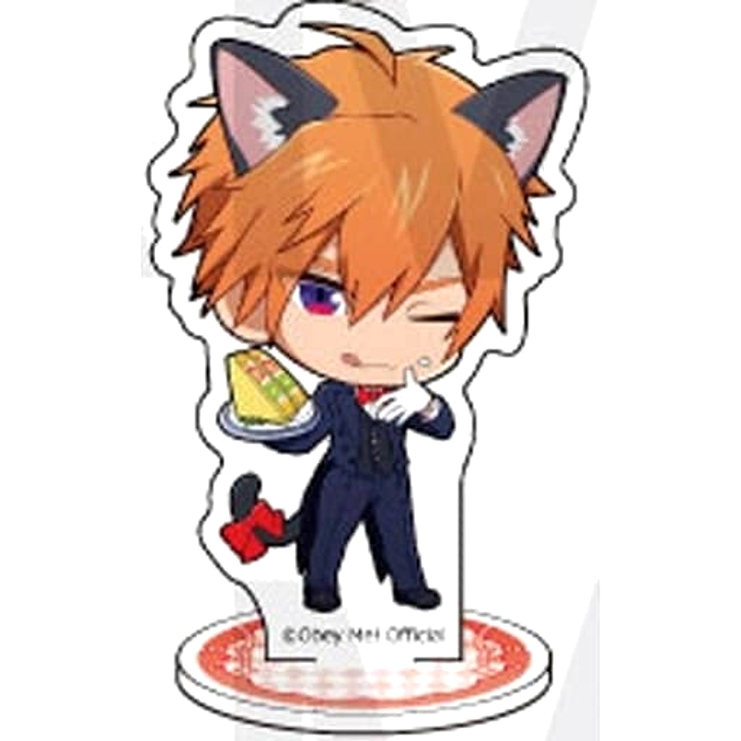 Obey Me! x mixx garden Beelzebub Trading Mini Character Acrylic Stand Black Cat Butler Cafe Acrylic Stands [USED]