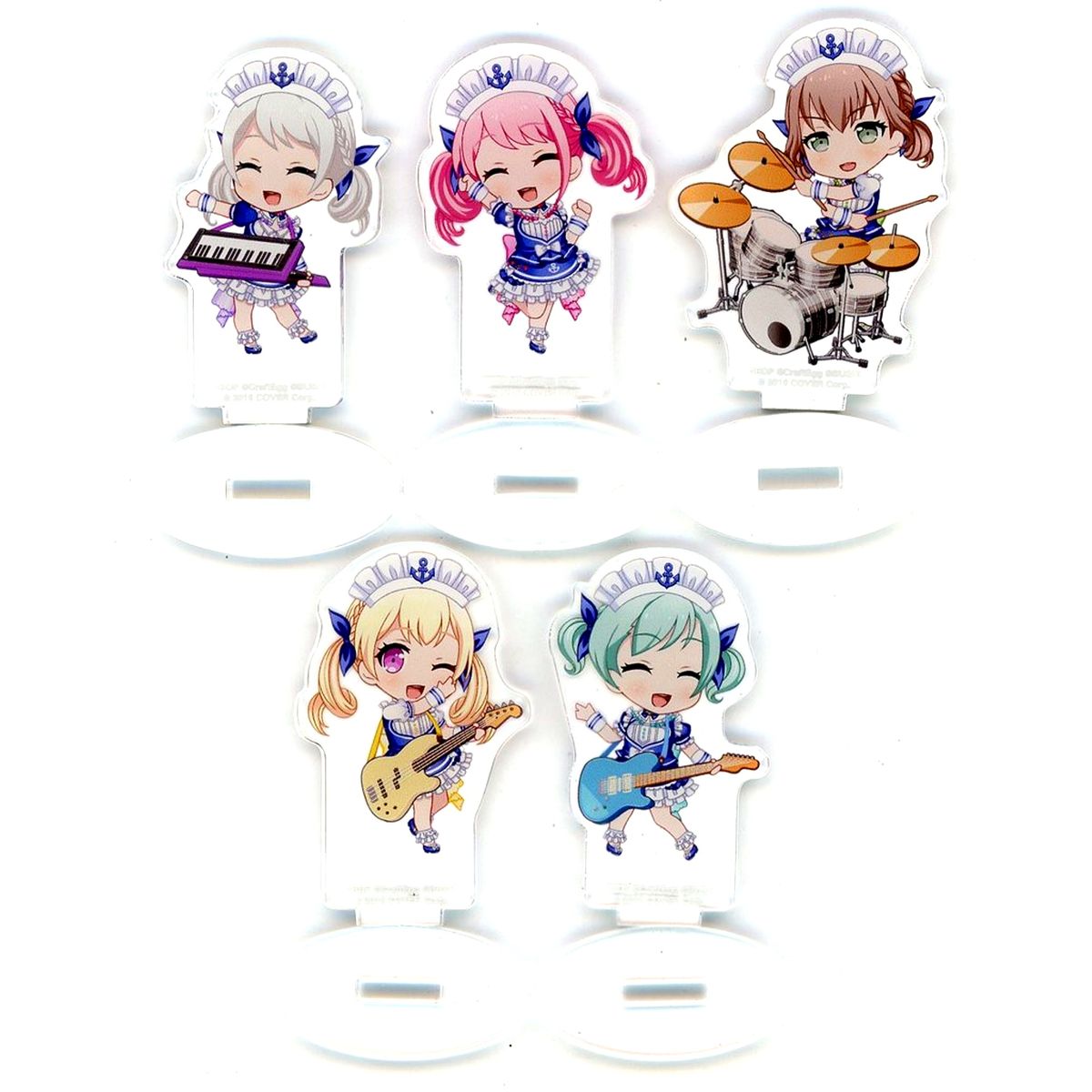 Pastel Palettes Set Chibi Acrylic Stand vol.2 Collab ver. BanG Dream! Girls Band Party! X Hololive [USED]