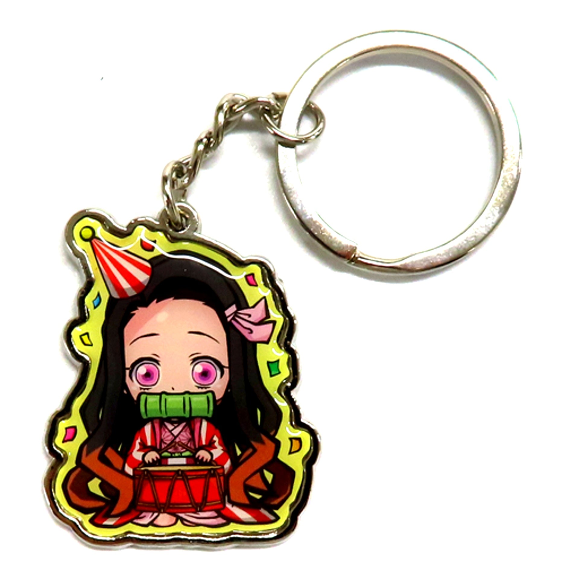 Nezuko Kamado Chindonya Demon Slayer Kimetsu no Yaiba Metal Keychain Osaka Limited [USED]