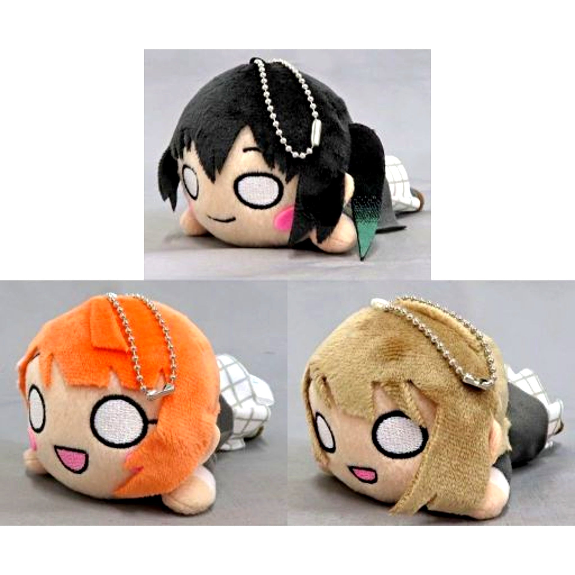 Set of 3 Love Live! Nijigasaki High School Idol Club Nesoberi More Plus Keychain Mascot Winter Uniform Style Vol. 1 [USED]