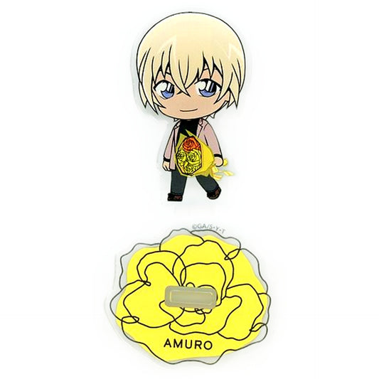 Toru Amuro Detective Conan Mini Character Blind Packaged Acrylic Stand Clip Bouquet Ver. [USED]