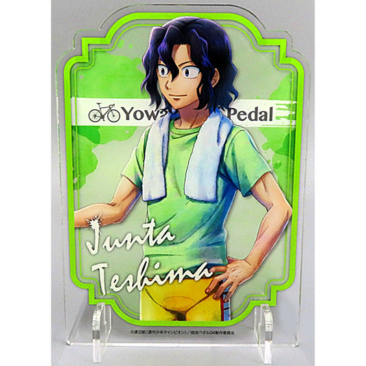 Junta Teshima Upper Body Left Facing Yowamushi Pedal GLORY LINE Chara Pop Store High Cadence Garapon Prize S-4 Yellow Bib Acrylic Stand [USED]