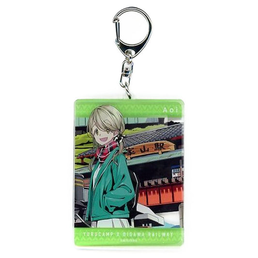 Laid-Back Camp x Oigawa Tetsudo Aoi Inuyama Secret Acrylic Keychain Keychains [USED]