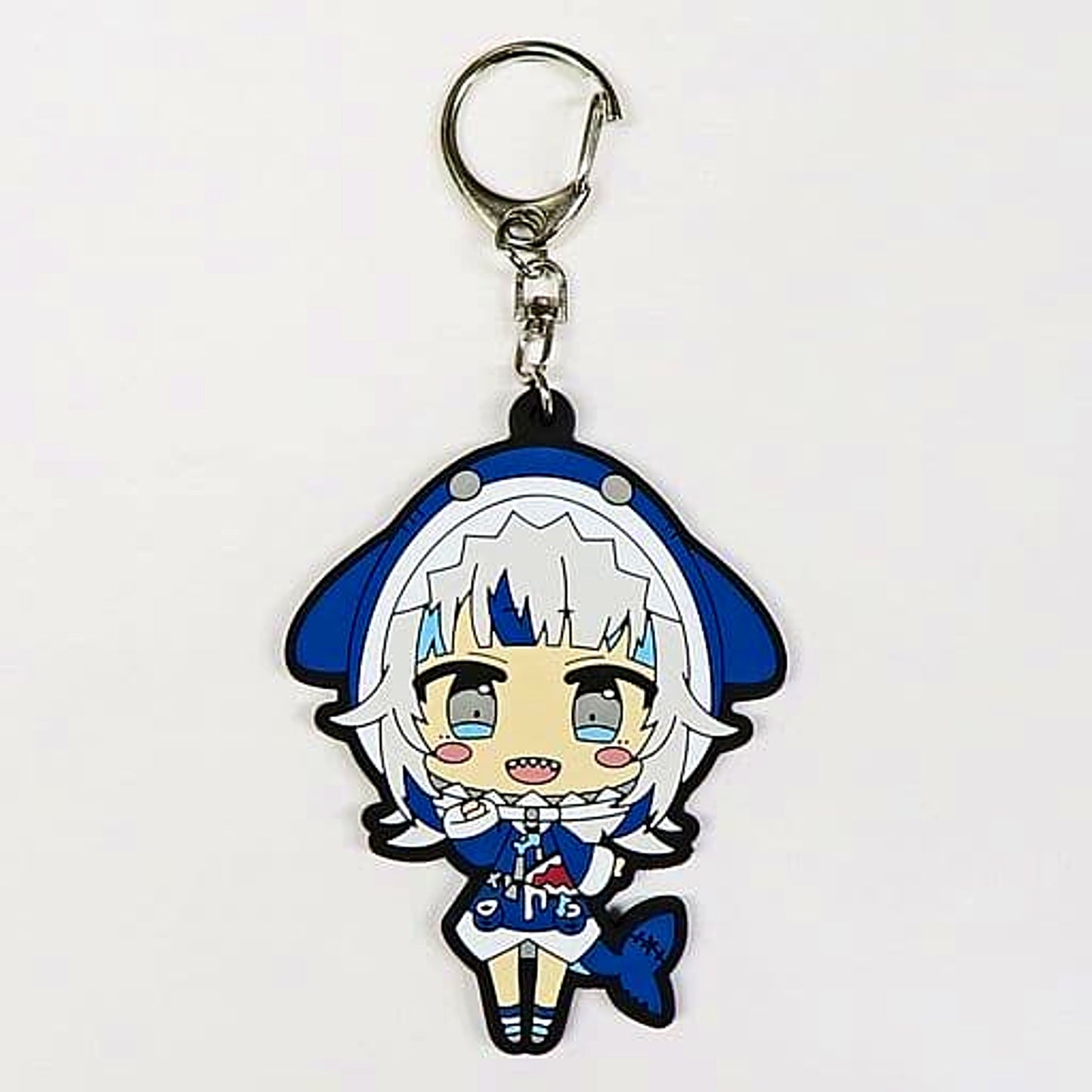 Virtual YouTuber hololive English Gawr Gura Rubber Keychain hololive English x Tsukumo Collaboration [USED]