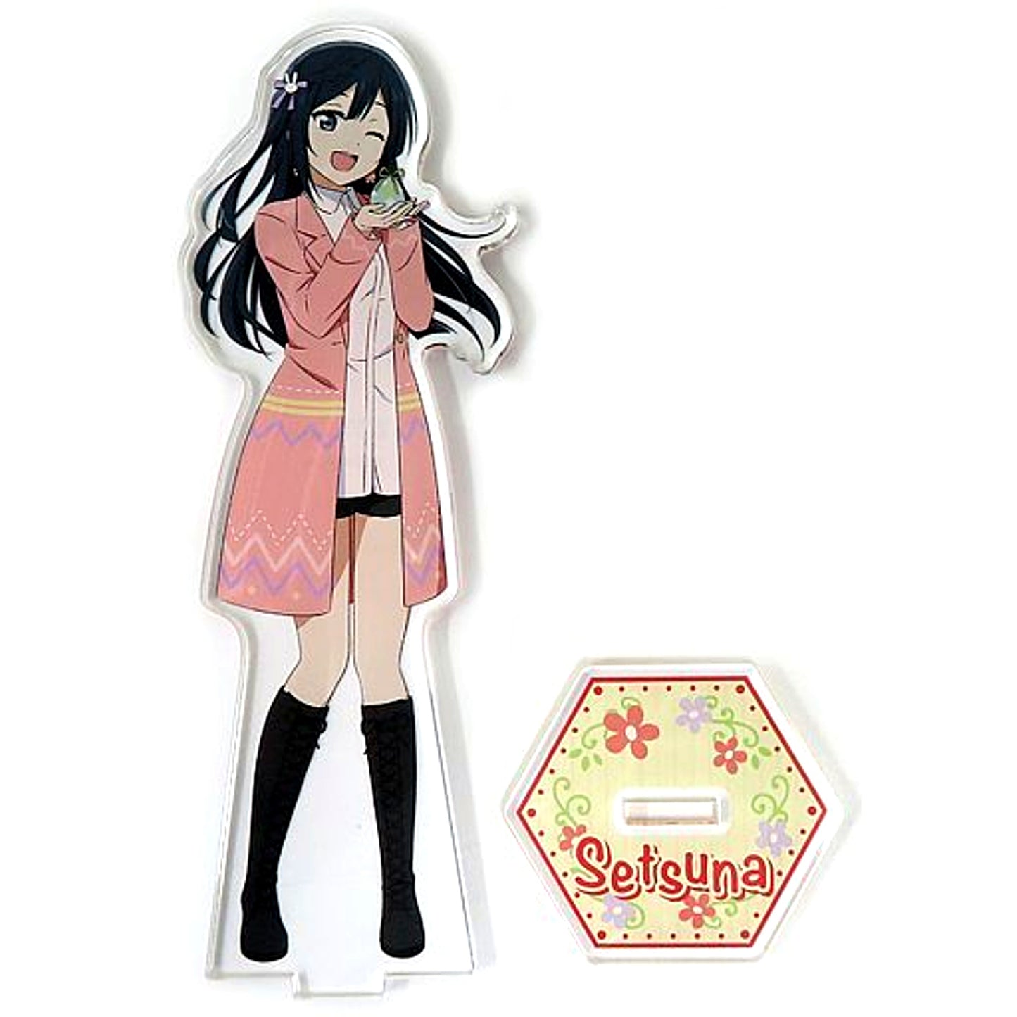 Setsuna Yuki Big Acrylic Stand Easter Party Sega Collab Cafe Love Live! Nijigasaki High School Idol Club [USED]