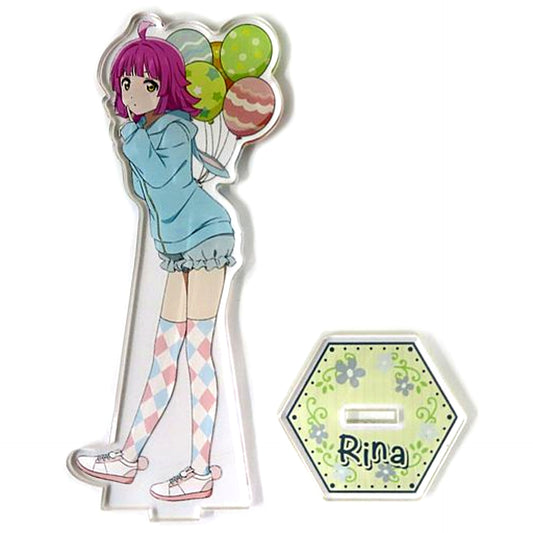 Rina Tennoji Easter Party Big Acrylic Stand Sega Collabo Cafe Love Live! Nijigasaki High School Idol Club [USED]
