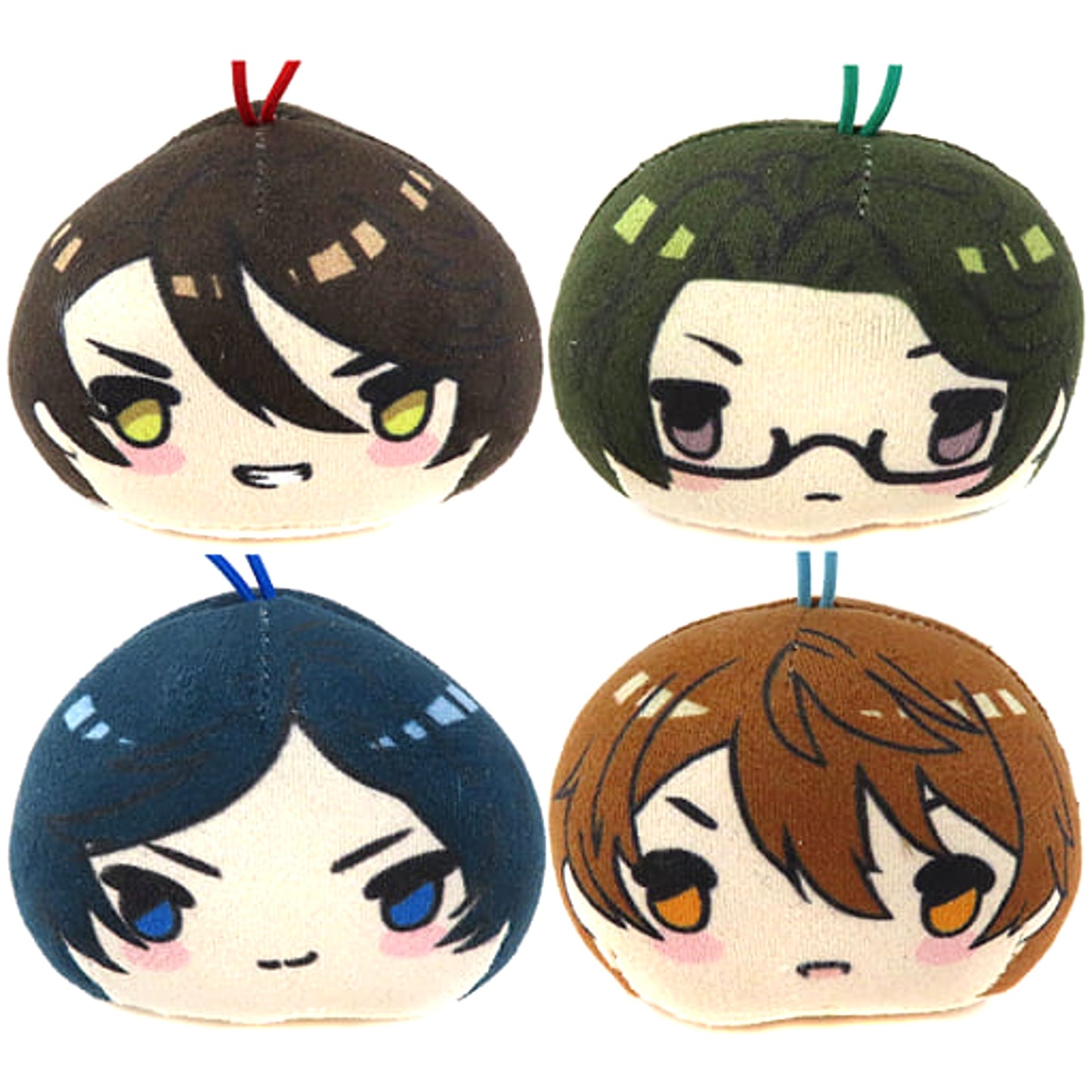 Shinsaku Takasugi & Others Bakumatsu All 4 Types Set Mochi Puchi Marukko Plush Mascot animate Girls Festival 2018 Limited [USED]