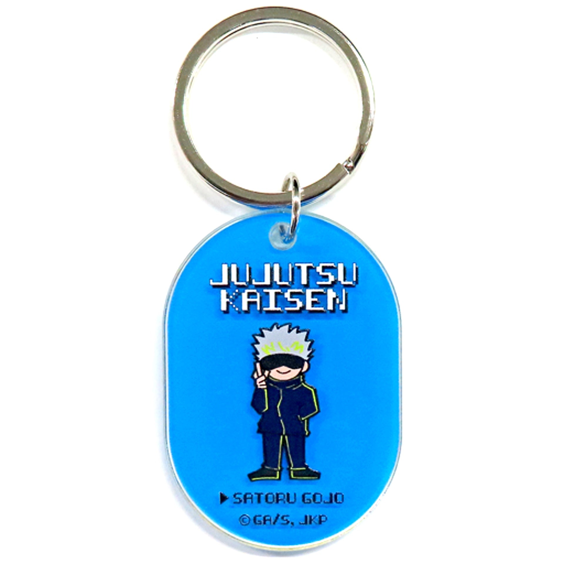 Satoru Gojo Jujutsu Kaisen PLAZA in Loft Retro GAME Trading Acrylic Keychain [USED]