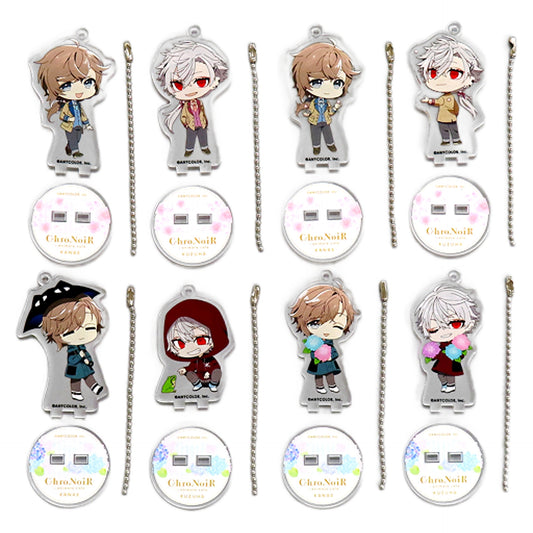 VTuber Nijisanji Kuzuha & Others ChroNoiR Trading Acrylic Stand Keychain Vol.2 animatecafe 2nd Edition Limited All 8 Types Set Keychains [USED]