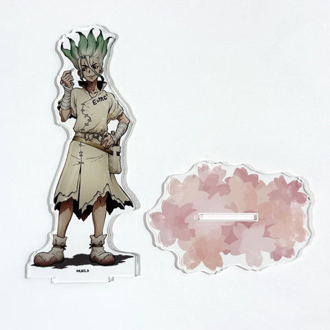 Senku Ishigami Dr. STONE Sakura Newly Illustrated BIG Acrylic Stand [USED] — photo 1