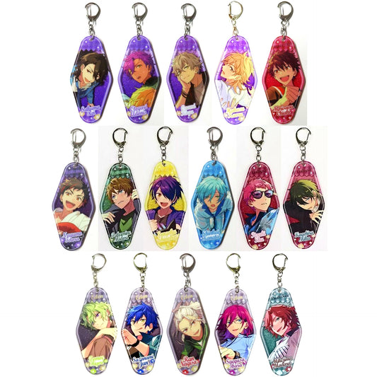 Set of 16 Ensemble Stars!! Flower Companion Acrylic Keychain Group C China 1st Anniversary Cafe Limited [USED]