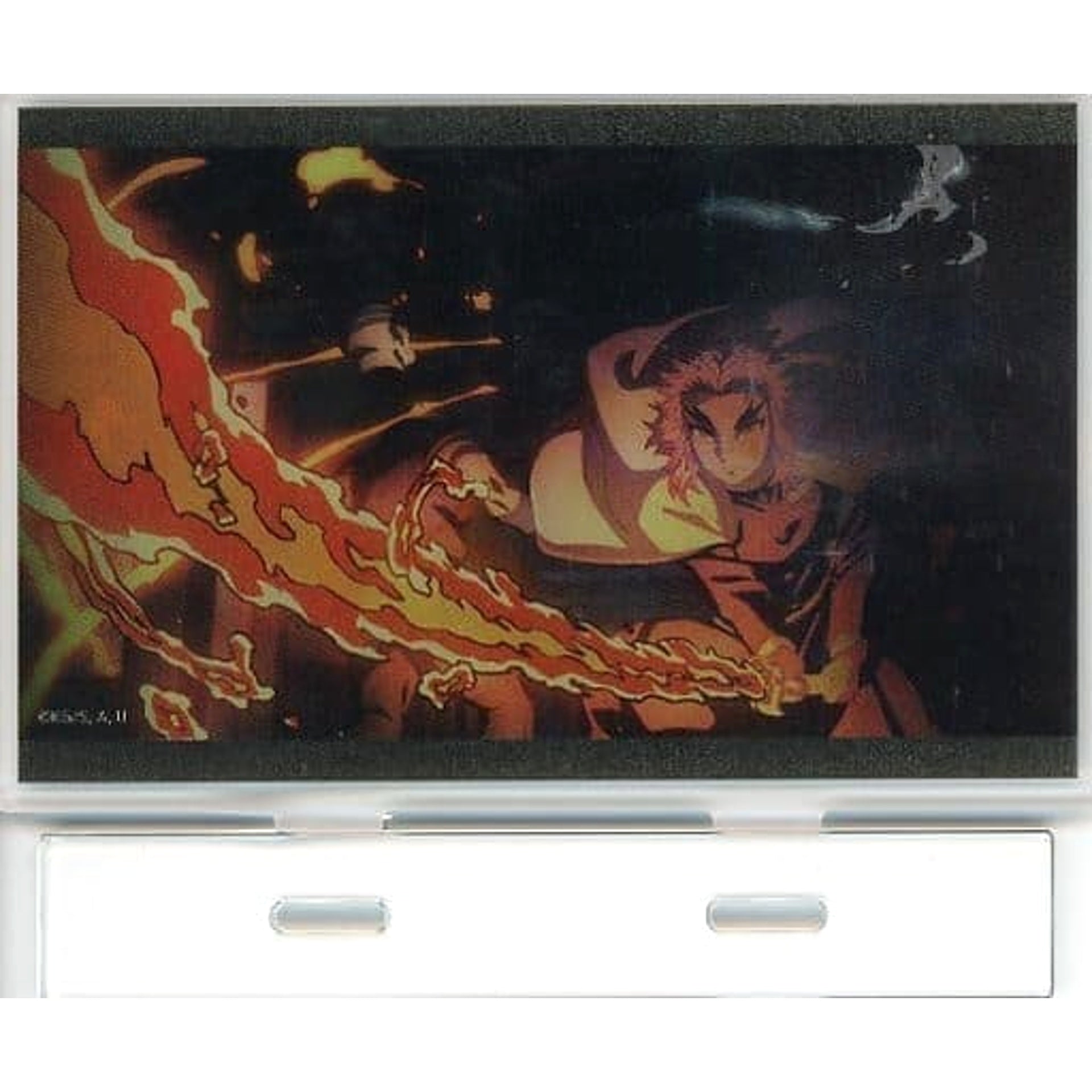 Demon Slayer: Kimetsu no Yaiba Mugen Train Arc x ufotable Cafe x Machi Asobi CAFE Kyojuro Rengoku Flame Hashira Lenticular Random Acrylic Stand Attack ver. Acrylic Stands [USED]