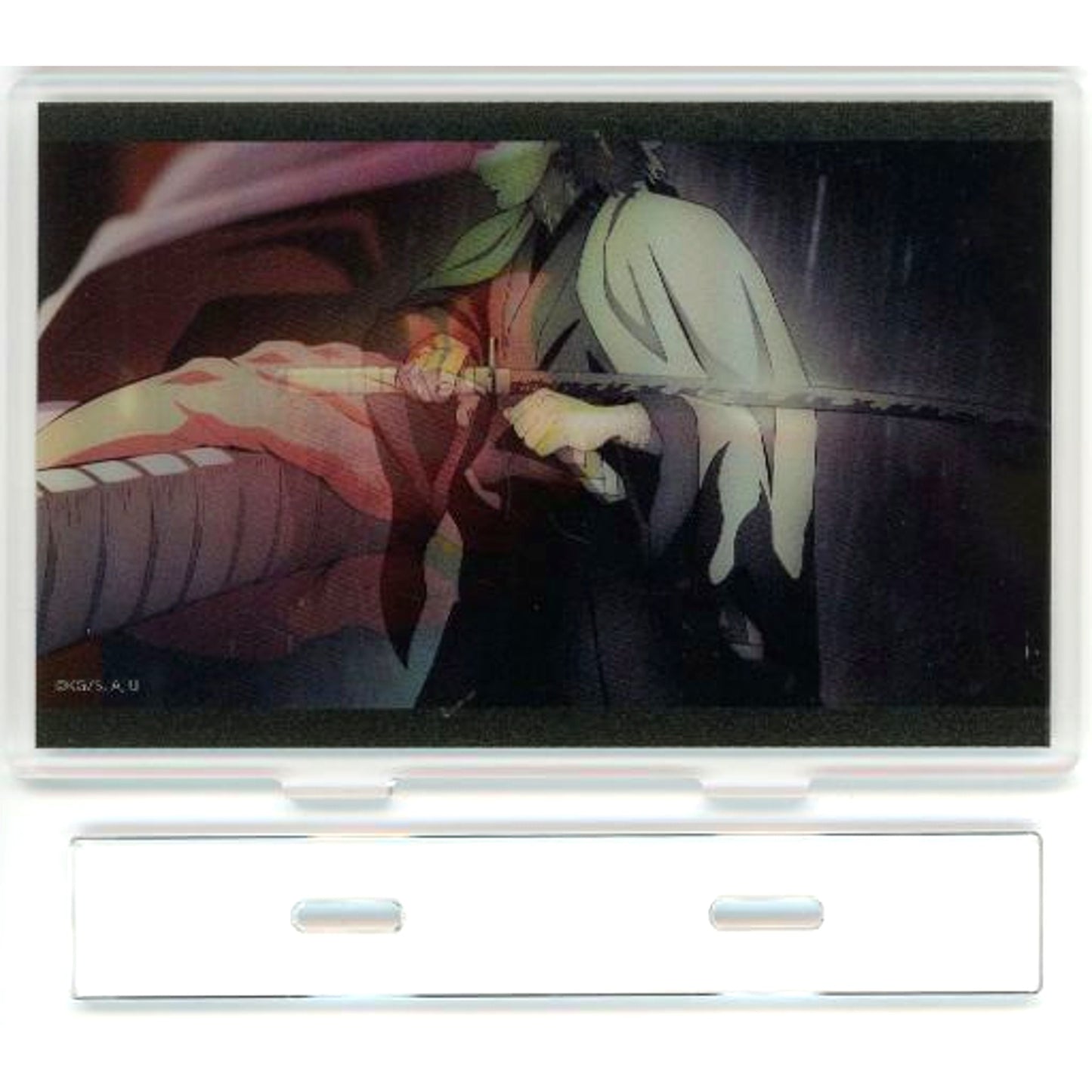 Kyojuro Rengoku - Scabbard in the Middle Left TV Anime Demon Slayer: Kimetsu no Yaiba Mugen Train Arc x ufotable Cafe x Machi Asobi CAFE Flame Hashira Lenticular Random Acrylic Stand [USED]