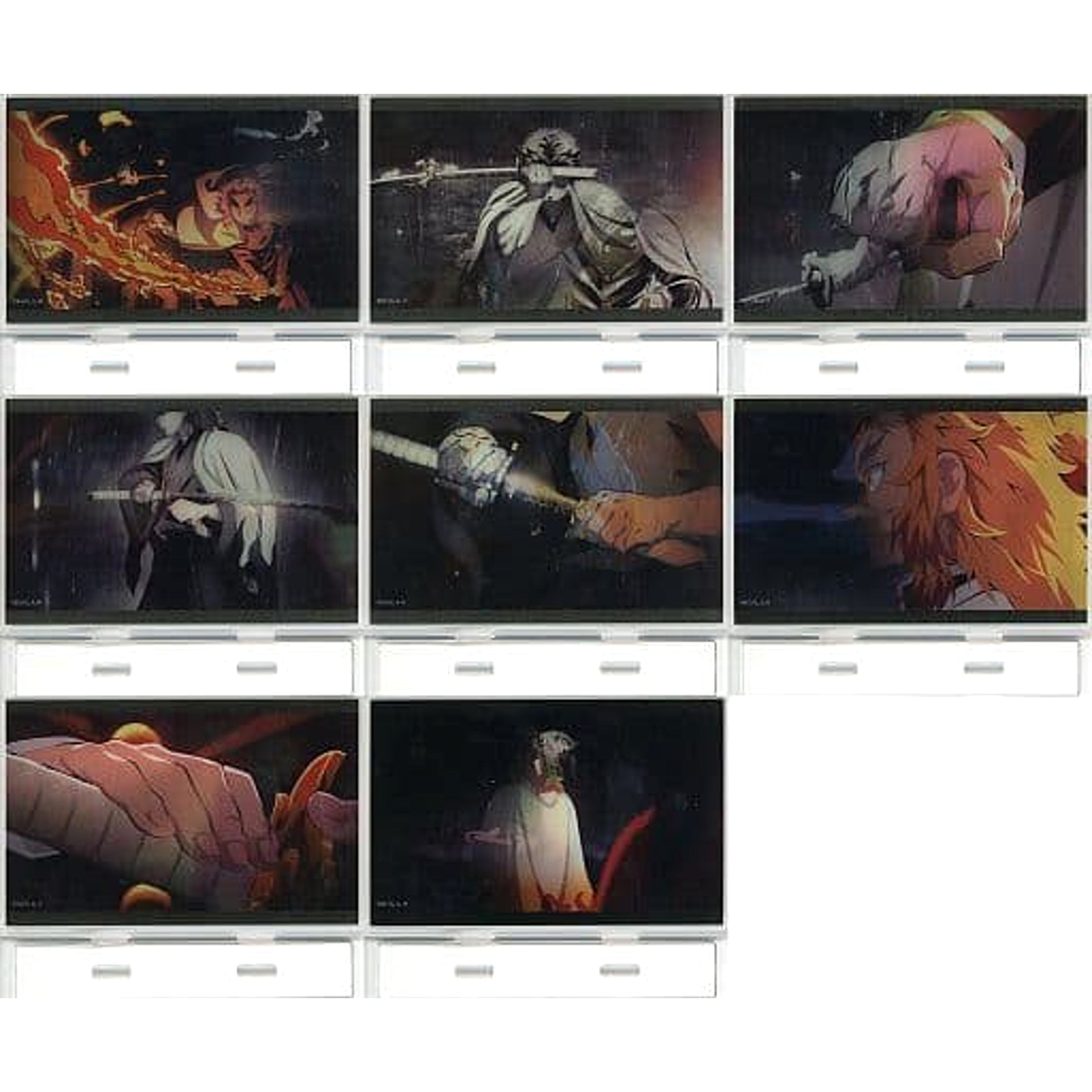 Demon Slayer: Kimetsu no Yaiba Mugen Train Arc Kyojuro Rengoku & Others All 8 Types Set Flame Hashira Lenticular Random Acrylic Stand ufotable Cafe Machi Asobi Cafe Limited Acrylic Stands [USED]