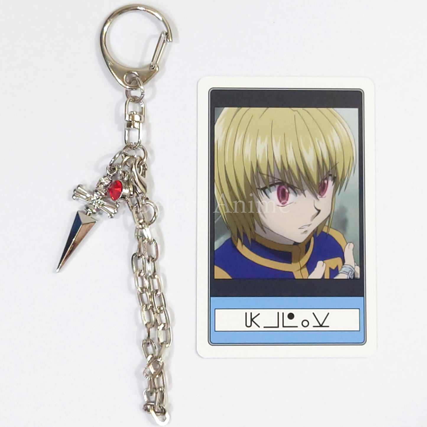 Hunter x Hunter Kurapika Collectable Keychain with Character Card Universal Studios Japan Limited Keychains [USED]