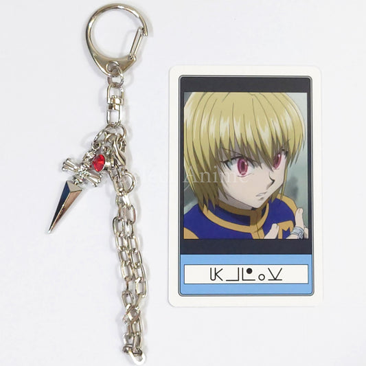 Hunter x Hunter Kurapika Collectable Keychain with Character Card Universal Studios Japan Limited Keychains [USED]