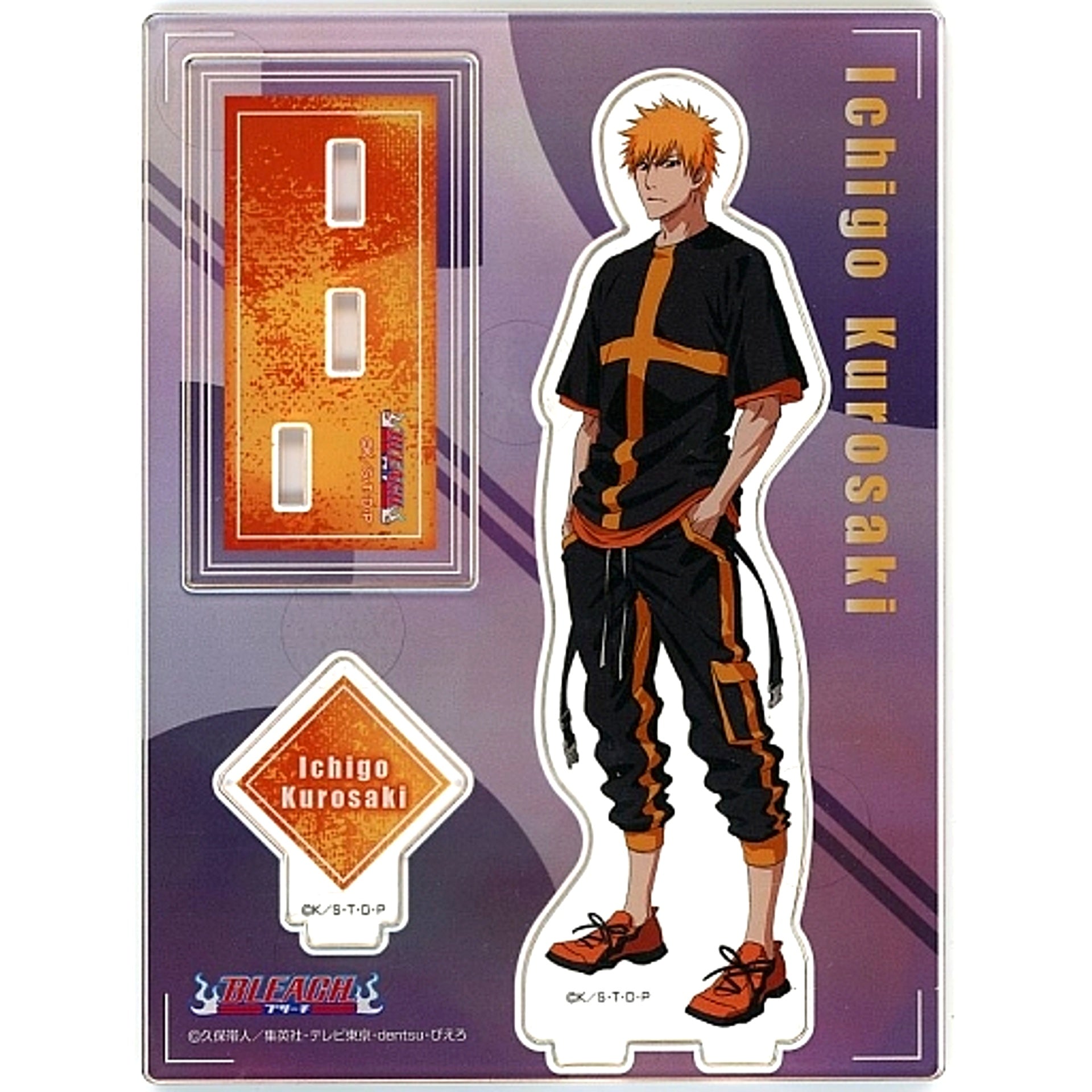 Ichigo Kurosaki Acrylic Stand Bleach THE STREET COLLECTION side BLACK Animate Limited [USED]
