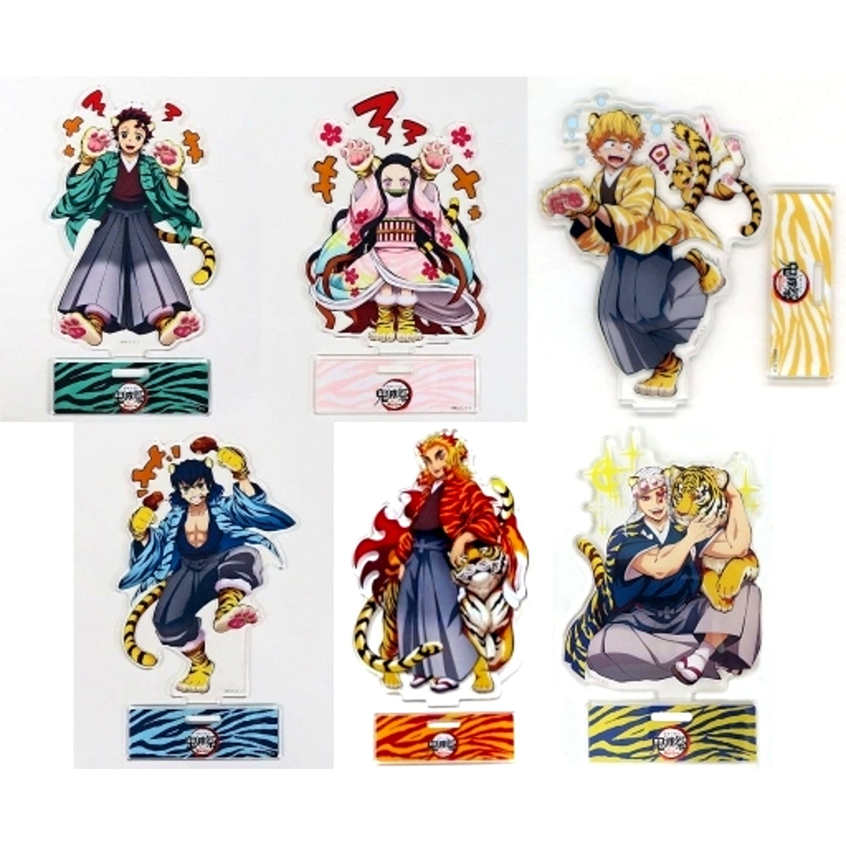Set of 6 Random Acrylic Stand Demon Slayer: Kimetsu no Yaiba Kimetsu Festival Anime 3rd Anniversary Year of the Tiger [USED]