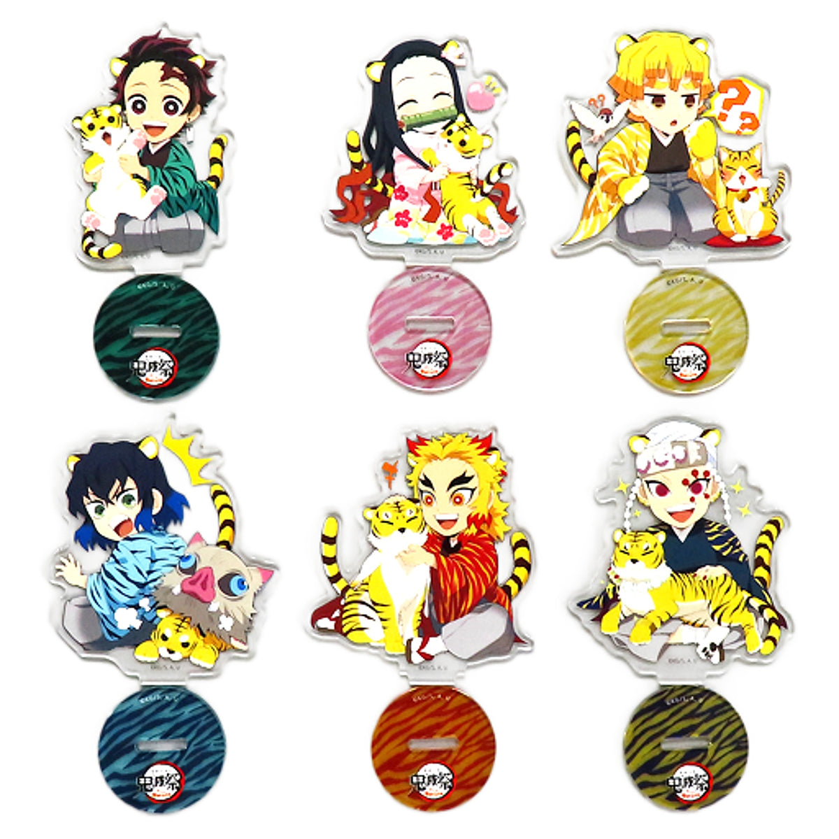 Set of 6 Mini Character Random Acrylic Stand Demon Slayer: Kimetsu no Yaiba Kimetsu Festival Anime 3rd Anniversary Year of the Tiger [USED]
