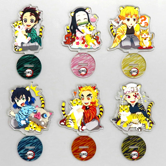 Set of 6 Mini Character Random Acrylic Stand Demon Slayer: Kimetsu no Yaiba Kimetsu Festival Anime 3rd Anniversary Year of the Tiger [USED]