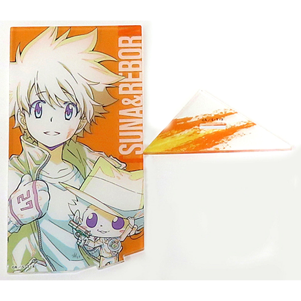 Tsunayoshi Sawada & Reborn Katekyo Hitman Reborn! FIGHT IT OUT A-1 Prize Hikokuji ONLINE Card Acrylic Stand [USED]