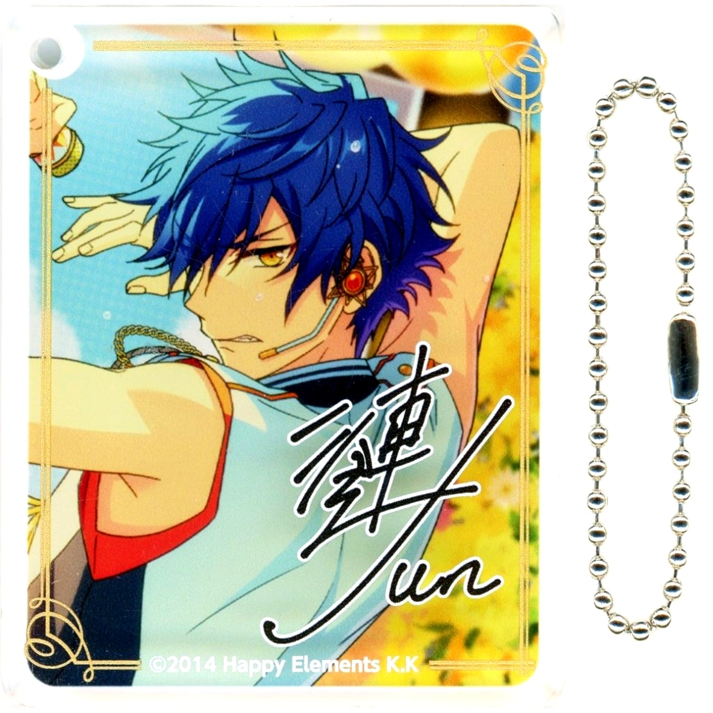 Jun Sazanami Ensemble Stars! x animate cafe operated by Youme cafe Trading Acrylic Plate Keychain Group C Overseas Exclusive [USED]