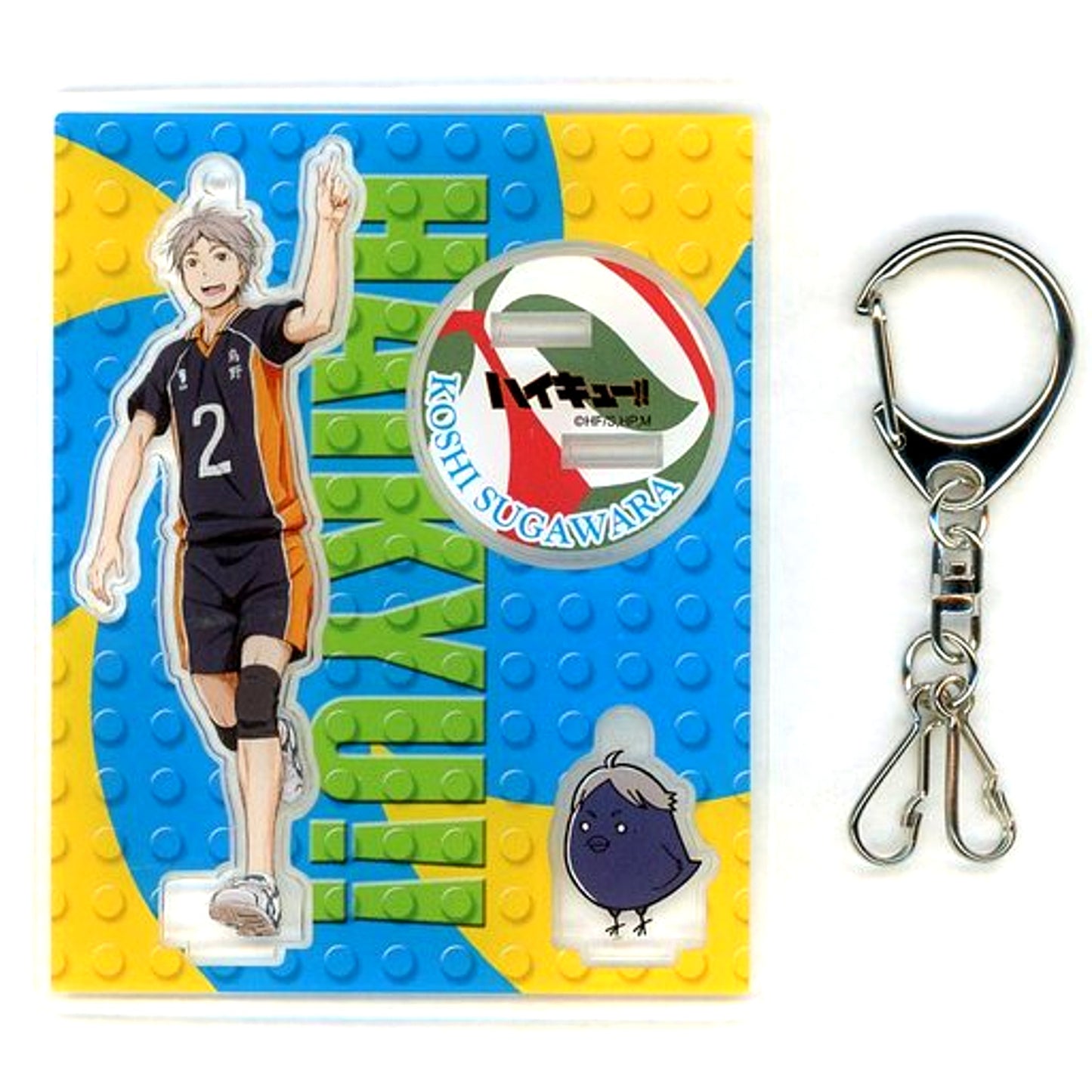 Koushi Sugawara Haikyu!! x JUMP SHOP Acrylic Stand Keychain Karasuno High Volleyball Club Experience Enrollment Session Goods [USED]