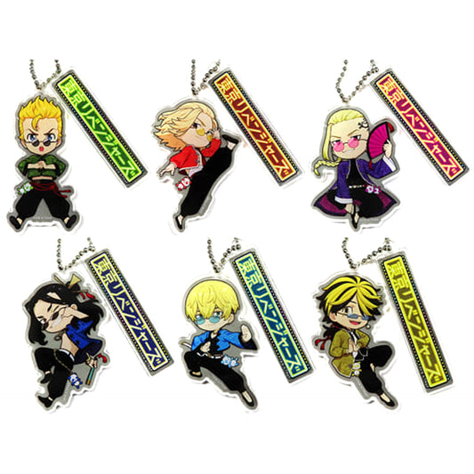 Tokyo Revengers Chifuyu Matsuno & Others Trading Acrylic Keychains China Ver. Mini Character All 6 Types Set Keychains [USED]
