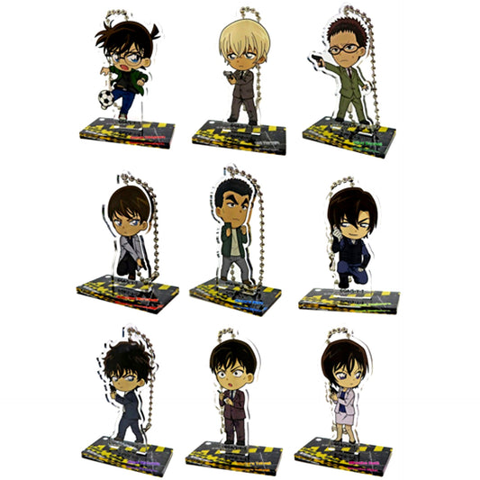 Set of 9 Detective Conan Acrylic Keychain Collection with Stand Police [USED]