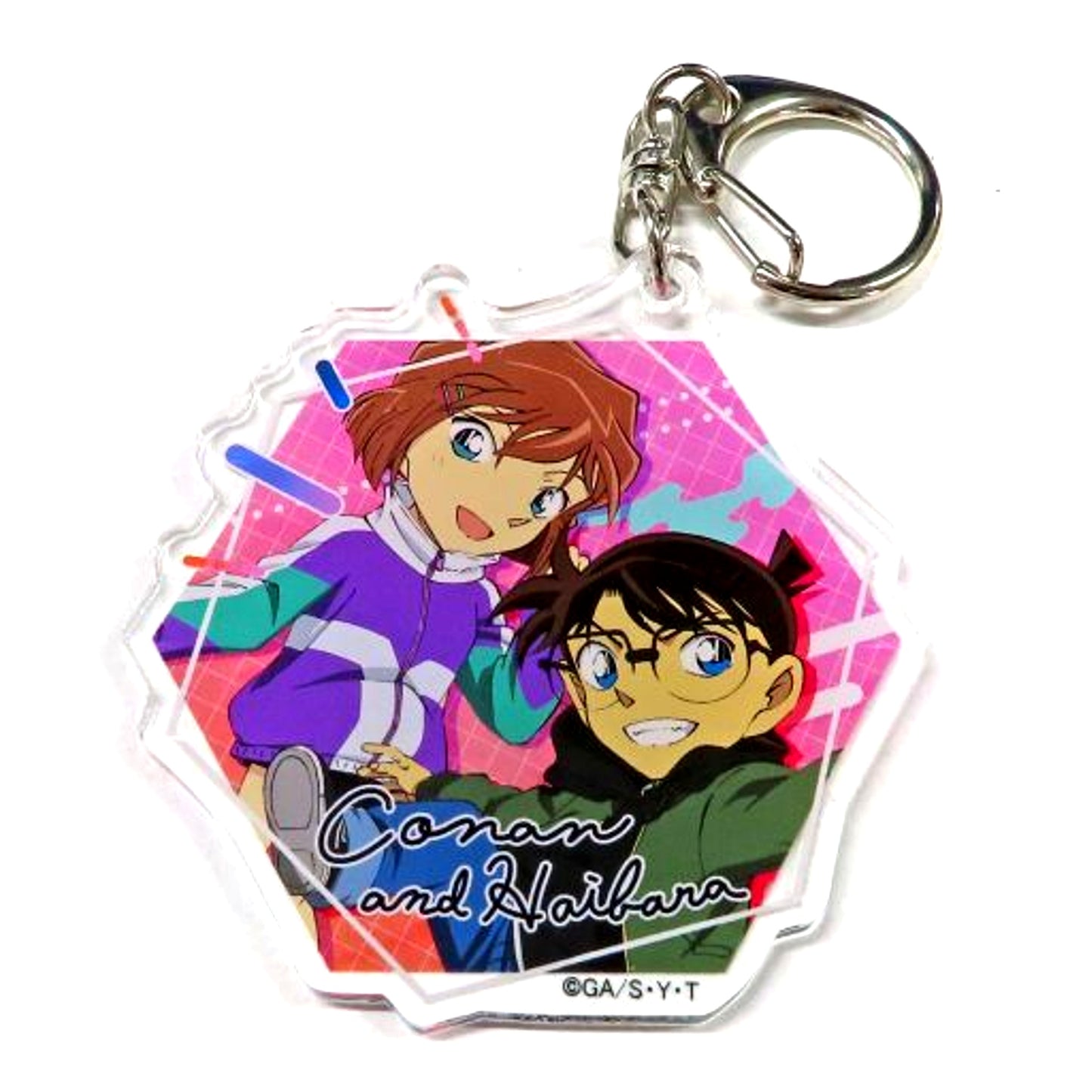 Ai Haibara & Conan Edogawa Detective Conan Trading Acrylic Keychain Jump [USED]