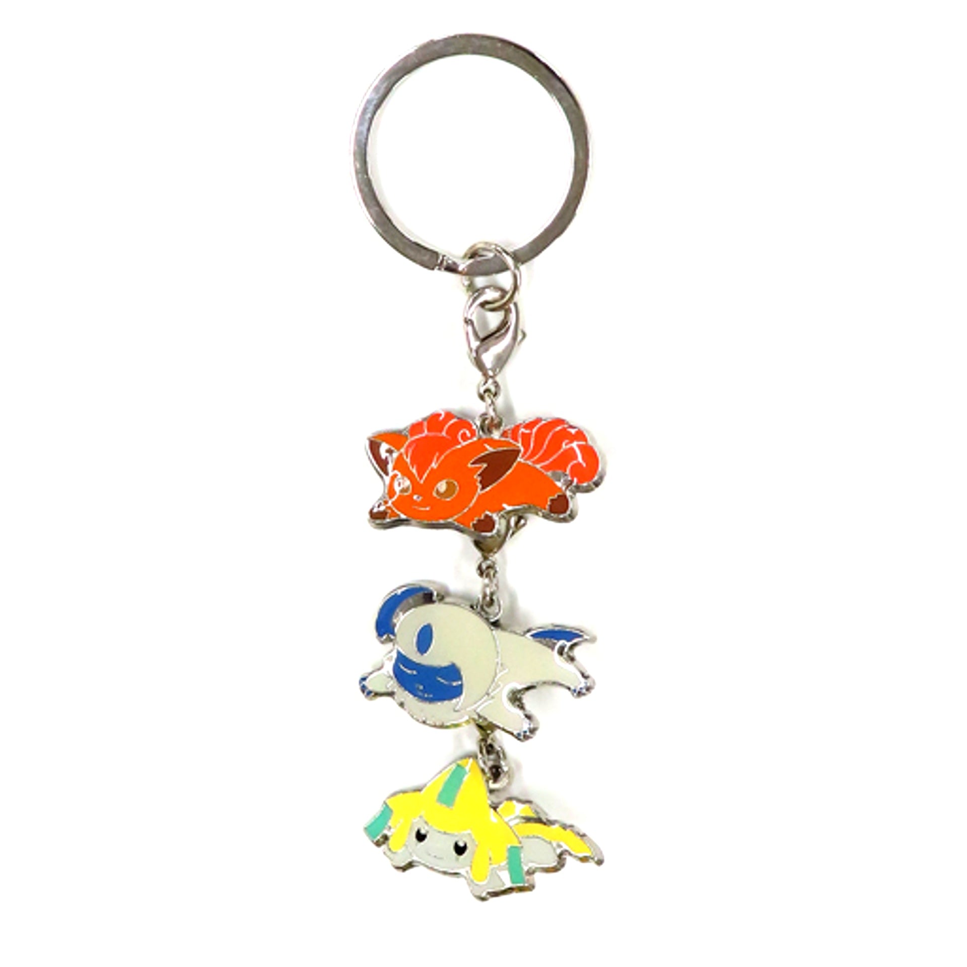 Vulpix & Absol & Jirachi Pokemon Kuttari 3-piece Keychain Pokemon Center Limited [USED]