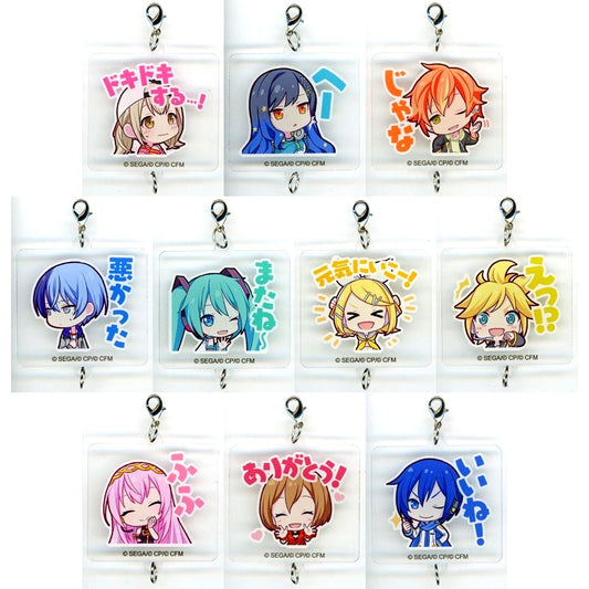 Set of 10 Virtual Singer & Vivid BAD SQUAD Project Sekai Colorful Stage! feat. Hatsune Miku Acrylic Charm Collection Vol.5 B [USED]