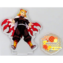 Demon Slayer: Kimetsu no Yaiba Kyojuro Rengoku Acrylic Mascot Total Concentration Exhibition Mugen Train & Entertainment District Arc Limited Keychains [USED]