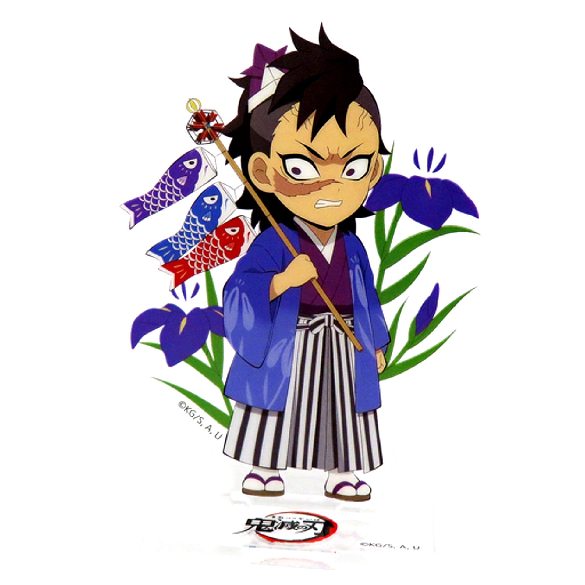 Genya Shinazugawa Random Acrylic Stand A Demon Slayer: Kimetsu no Yaiba x ufotable Cafe x Machi Asobi CAFE Children's Day Event 2022 [USED]