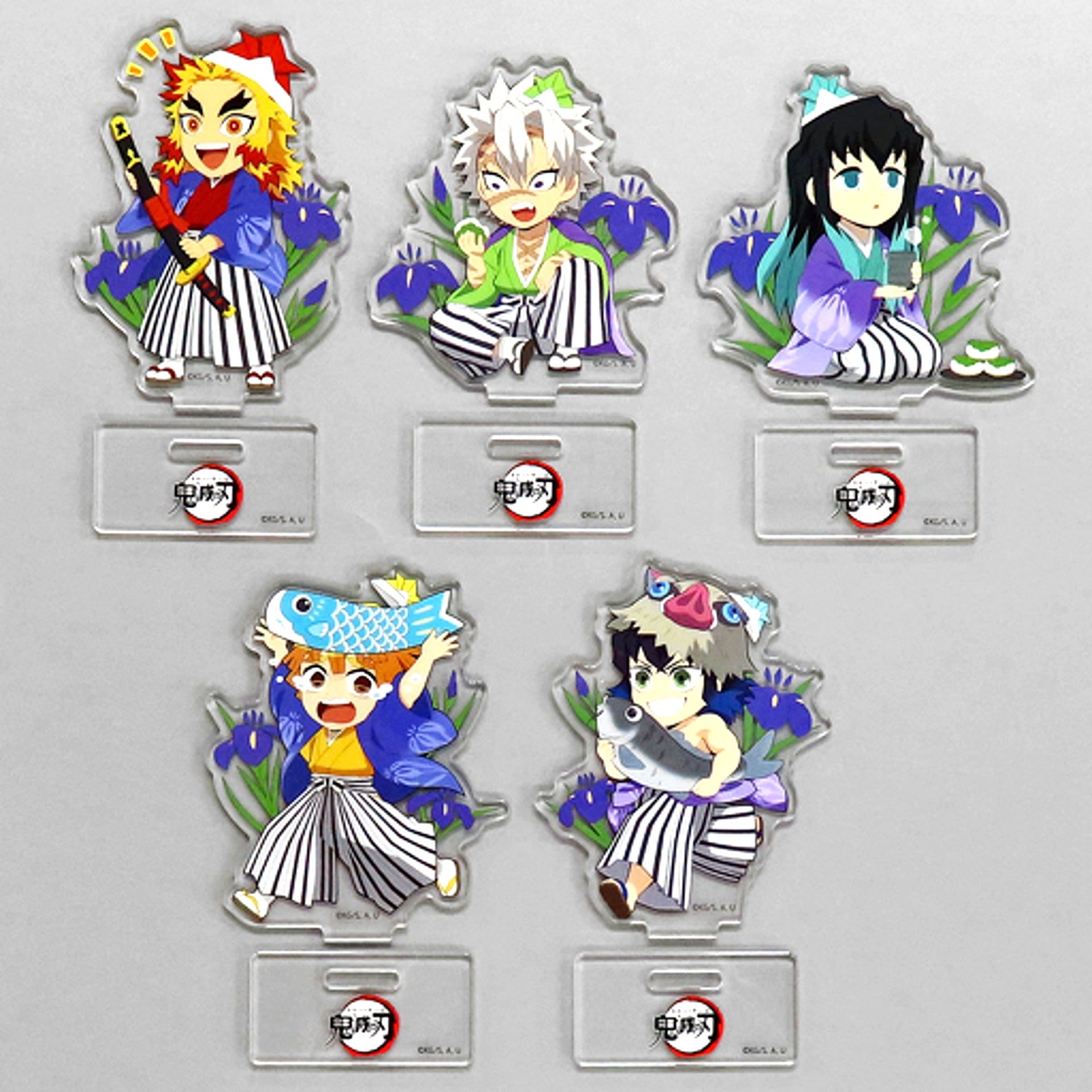 Set of 5 Demon Slayer ufotable Cafe Machi Asobi Cafe Childrens Day Event 2022 Random Acrylic Stand B [USED]