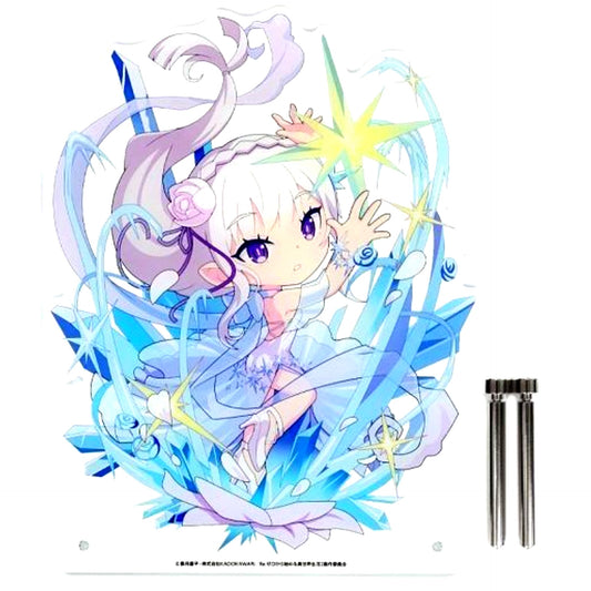 Emilia Big Acrylic Stand Crystal Dress Ver. Re:ZERO -Starting Life in Another World- [USED]