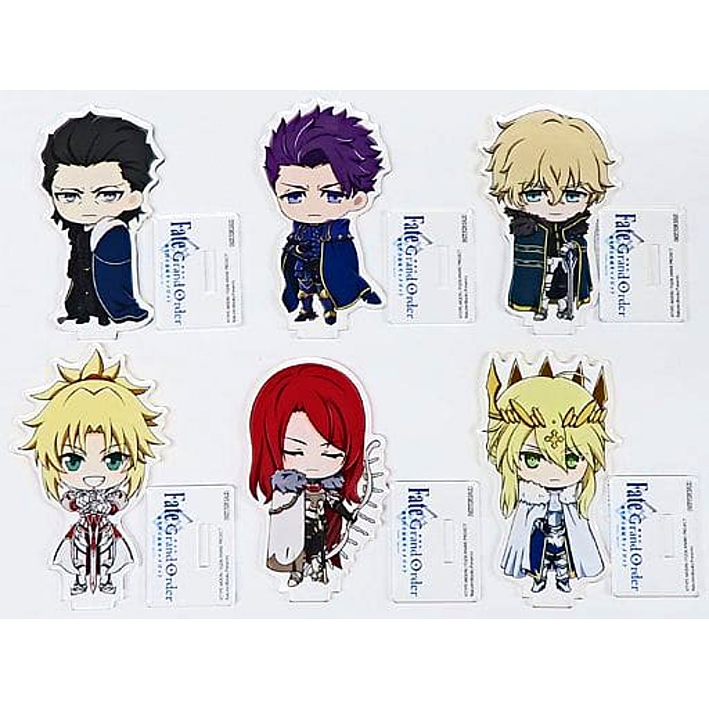 Group Fate/Grand Order Camelot Paladin; Agateram Bonus Mini Chibi Acrylic Stand Set of 6 Rakuten Books [USED]