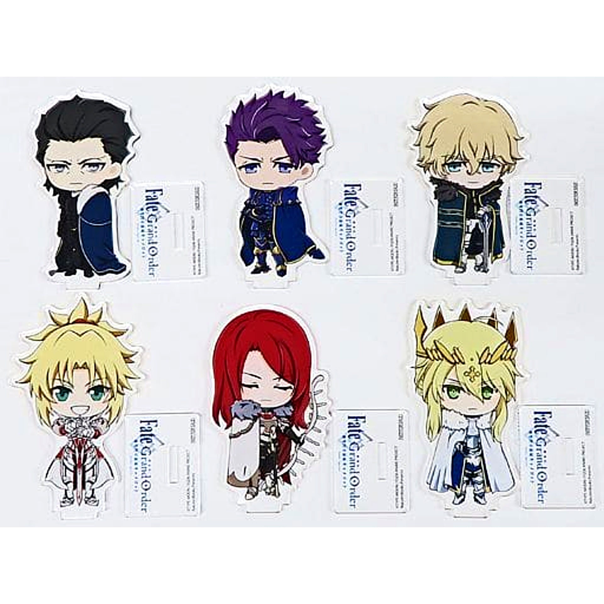 Group Fate/Grand Order Camelot Paladin; Agateram Bonus Mini Chibi Acrylic Stand Set of 6 Rakuten Books [USED]