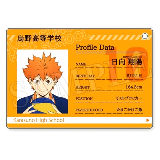 Shoyo Hinata Haikyu!! Profile Card Keychain [USED]