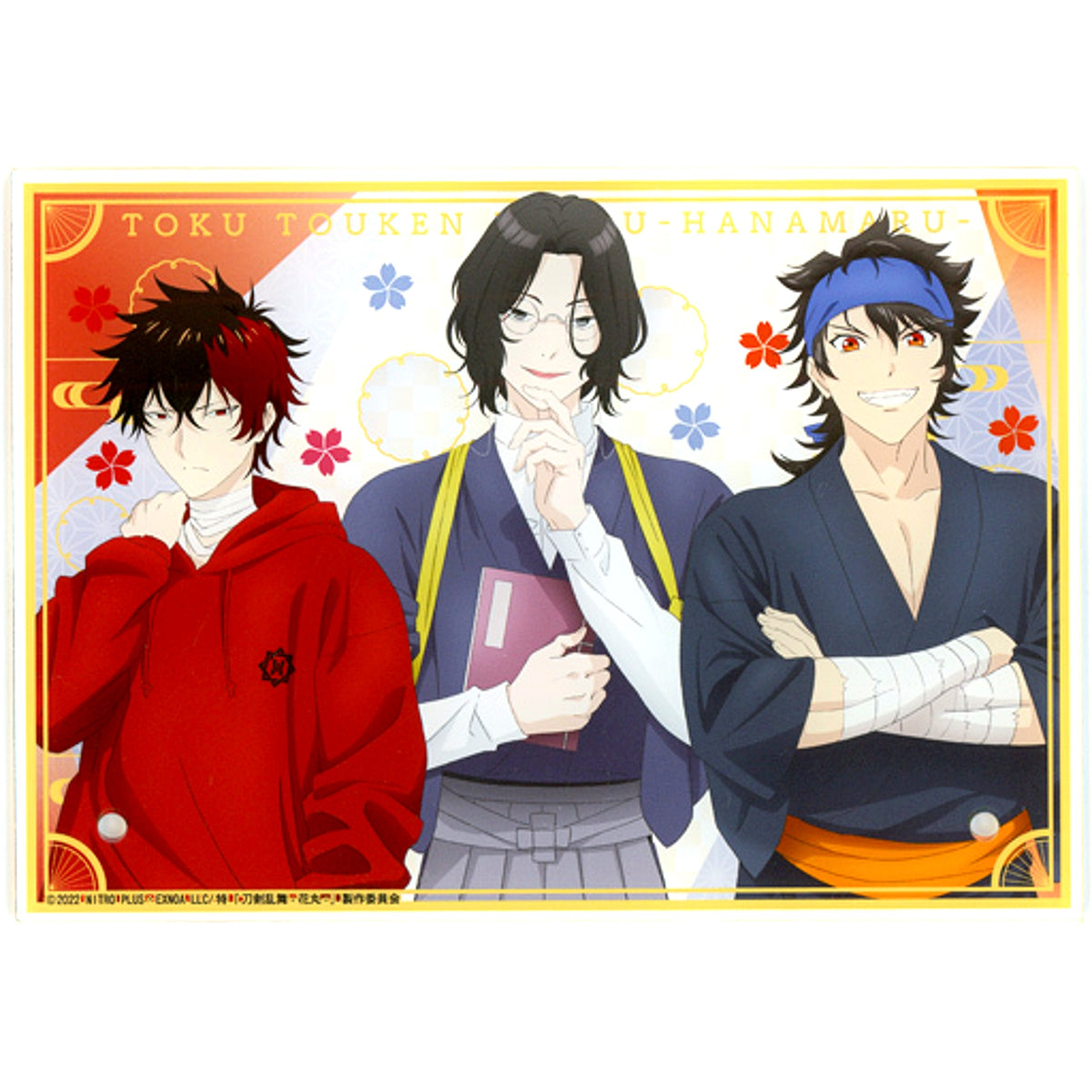 Tadahiro Hizen & Choson Nankaitaro & Yoshiyuki Mutsunokami B Prize Touken Ranbu Hanamaru Setsugetsuka Yuki no Maki x FamilyMart Release Commemoration Receipt Application Campaign Acrylic Panel [USED]
